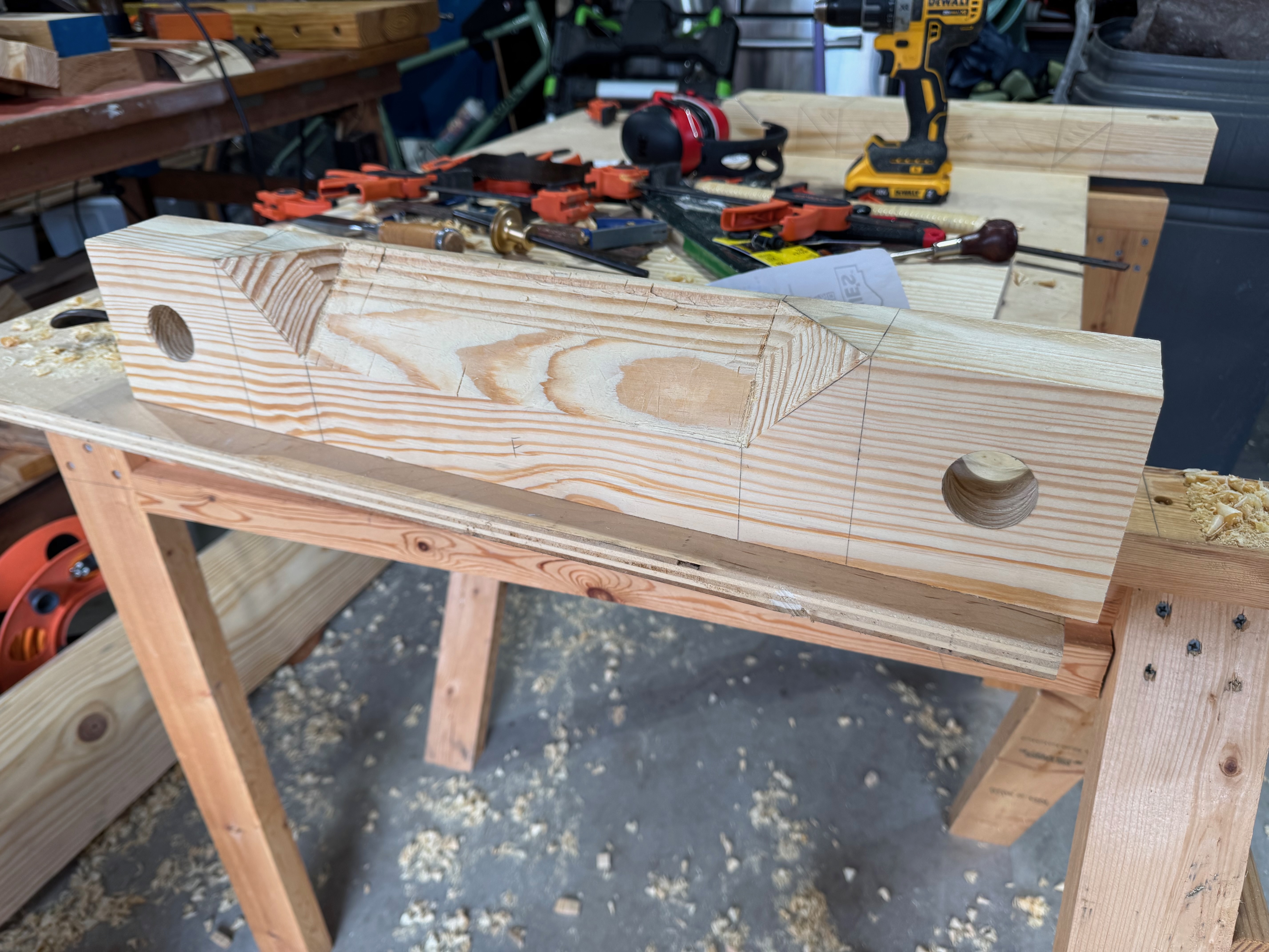 Holes drilled
